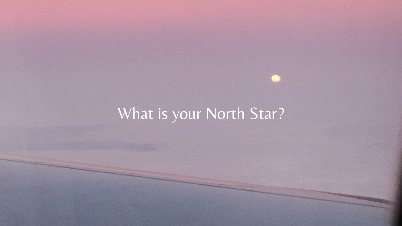 Full moon rising representing the North Star guiding vision for small business marketing